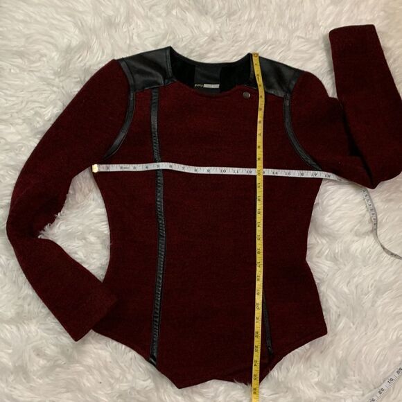 PLENTY by TRACY REESE Assymetricsl double zip pull Moto inspired jacket - Picture 8 of 10